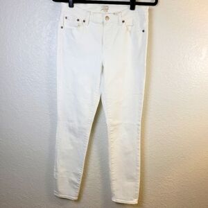 J.Crew 'Toothpick' Skinny Ankle Jeans White Stretch Denim 27/28